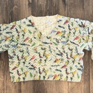 Anthropologie Cream Knit Sweater